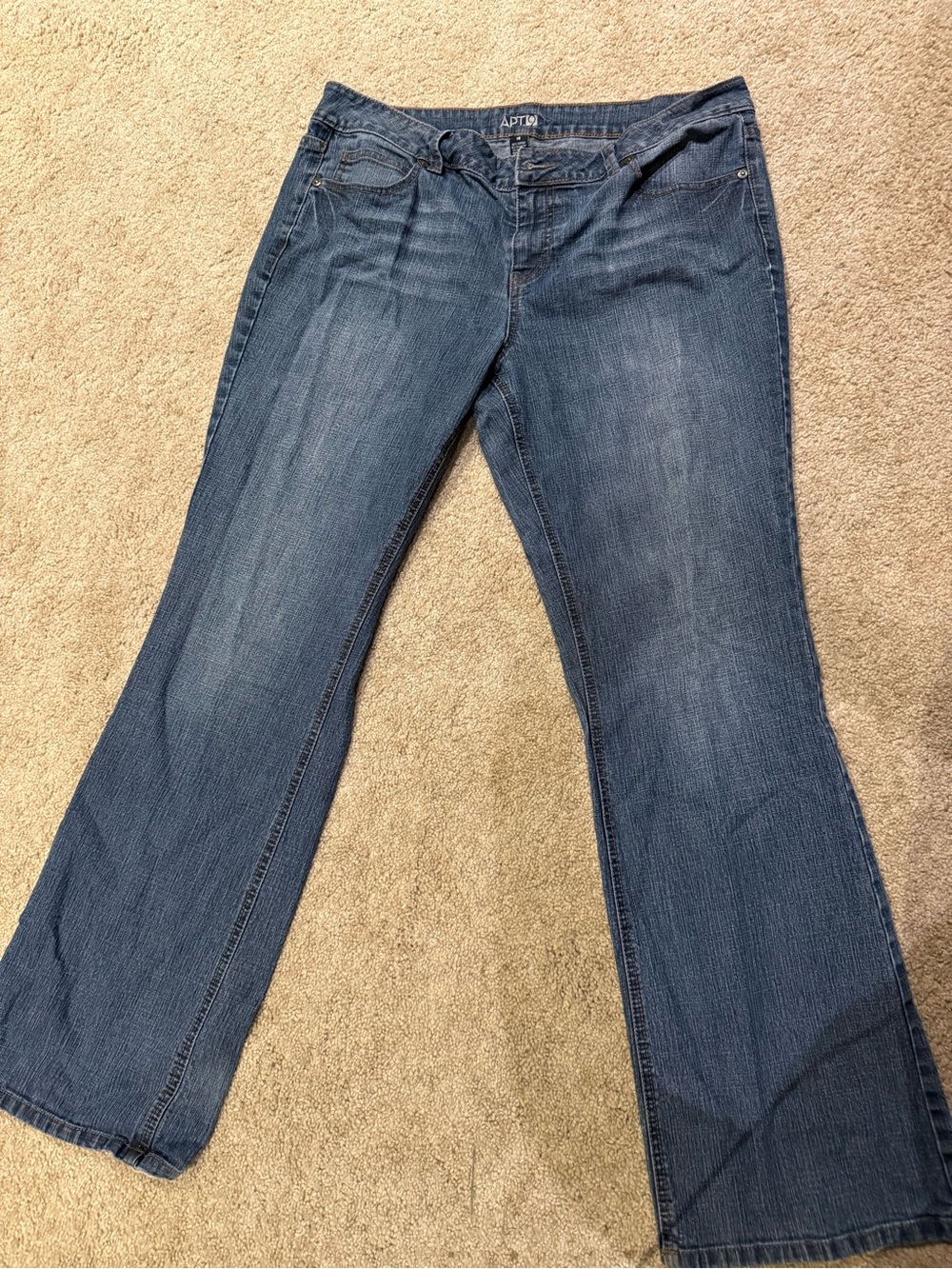 Apt. 9 Jeans Women's 14 Blue Maxwell Fit Bootcut Flex Denim Pants